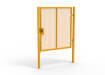 Yellow Apollo® 2.0m High x 2.0m Wide 358 Prison Mesh Single Gate Kit with Quick Exit Digital Lock