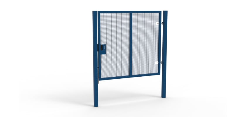 Blue Apollo® 2.0m High x 2.0m Wide 358 Prison Mesh Single Gate Kit with Latch Lock
