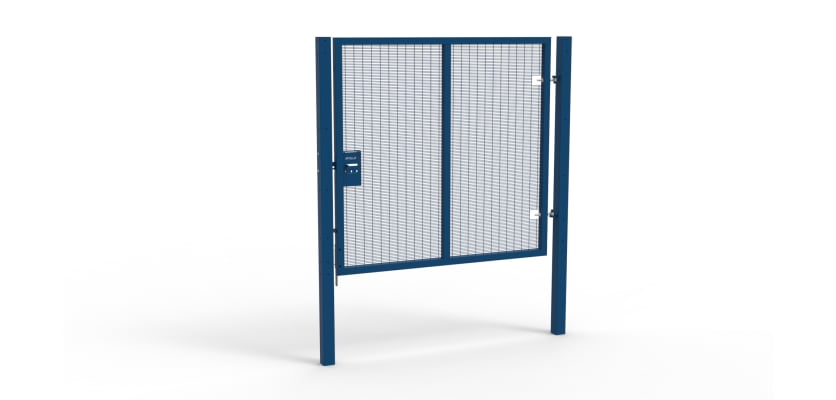 Blue Apollo® 2.0m High x 2.0m Wide 358 Prison Mesh Single Gate Kit with Unislide Latch