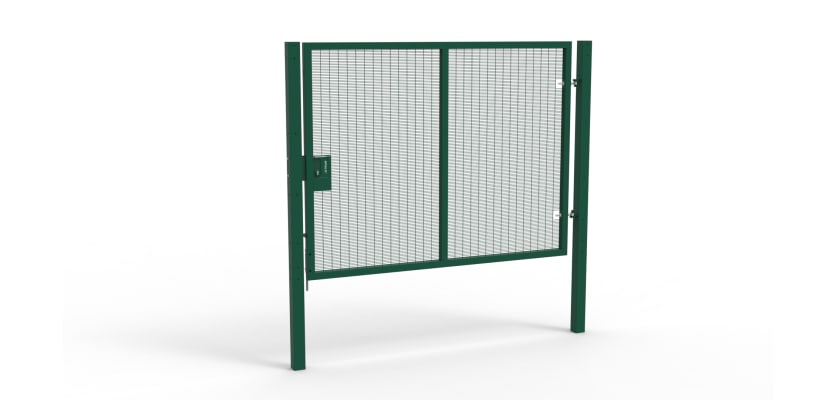 Green Apollo® 2.0m High x 2.5m Wide 358 Prison Mesh Single Gate Kit with Latch Lock