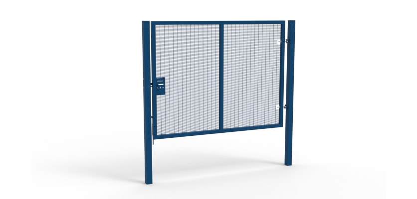 Blue Apollo® 2.0m High x 2.5m Wide 358 Prison Mesh Single Gate Kit with Unislide Latch