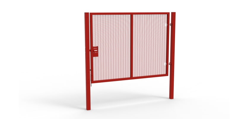 Red Apollo® 2.0m High x 2.5m Wide 358 Prison Mesh Single Gate Kit with Unislide Latch