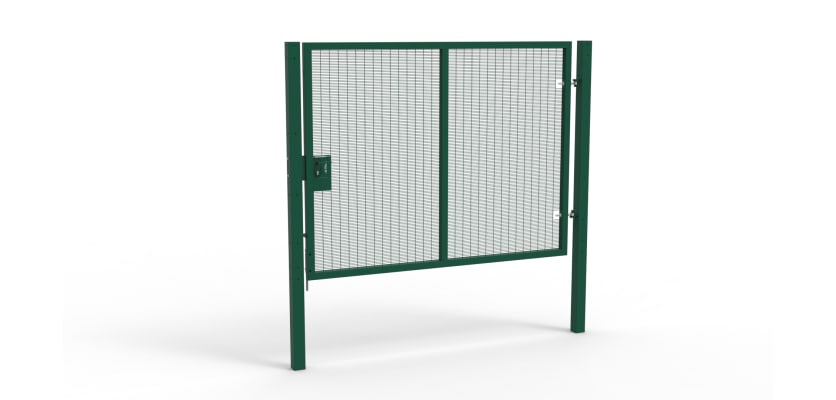Green Apollo® 2.0m High x 2.5m Wide 358 Prison Mesh Single Pedestrian Gate Kit with Latch Lock with Handles