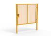Yellow Apollo® 2.0m High x 2.5m Wide 358 Prison Mesh Single Pedestrian Gate Kit with Latch Lock with Handles