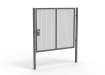 Grey Apollo® 2.0m High x 2.5m Wide 358 Prison Mesh Single Gate Kit with Unislide Latch