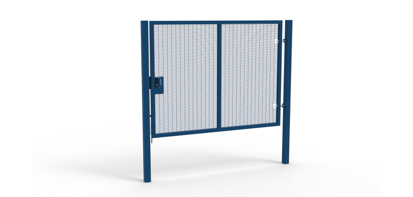Blue Apollo® 2.0m High x 2.5m Wide 358 Prison Mesh Single Gate Kit with Latch Lock