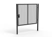 Black Apollo® 2.0m High x 2.5m Wide 358 Prison Mesh Single Gate Kit with Unislide Latch