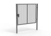 Grey Apollo® 2.0m High x 2.5m Wide 358 Prison Mesh Single Pedestrian Gate Kit with Latch Lock with Handles