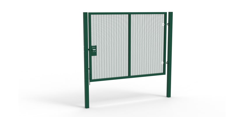 Green Apollo® 2.0m High x 2.5m Wide 358 Prison Mesh Single Gate Kit with Unislide Latch