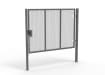Grey Apollo® 2.0m High x 3.0m Wide 358 Prison Mesh Single Gate Kit with Quick Exit Digital Lock