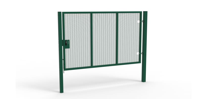 Green Apollo® 2.0m High x 3.0m Wide 358 Prison Mesh Single Gate Kit with Quick Exit Digital Lock