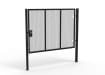 Black Apollo® 2.0m High x 3.0m Wide 358 Prison Mesh Single Gate Kit with Unislide Latch