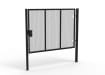 Black Apollo® 2.0m High x 3.0m Wide 358 Prison Mesh Single Pedestrian Gate Kit with Latch Lock with Handles