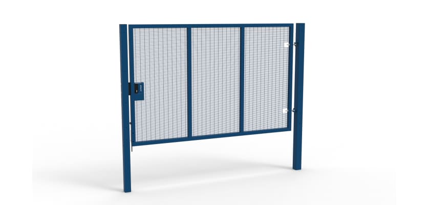 Blue Apollo® 2.0m High x 3.0m Wide 358 Prison Mesh Single Gate Kit with Latch Lock