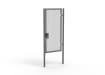 A Grey 2.4m high x 1.2m Wide Single Leaf 358 Apollo Security Gate with Latch Lock Handles