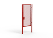 A Red 2.4m high x 1.2m Wide Single Leaf 358 Apollo Security Gate with Unislide Latch
