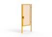 A Yellow 2.4m high x 1.2m Wide Single Leaf 358 Apollo Security Gate with Latch Lock Handles