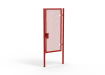 A Red 2.4m high x 1.2m Wide Single Leaf 358 Apollo Security Gate with Latch Lock Handles