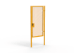 A Yellow 2.4m high x 1.2m Wide Single Leaf 358 Apollo Security Gate with Latch Lock 