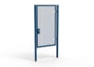 A Blue 2.4m high x 1.5m Wide Single Leaf 358 Apollo Security Gate with Unislide Latch