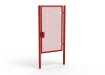 A Red 2.4m high x 1.5m Wide Single Leaf 358 Apollo Security Gate with Latch Lock