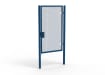 A Blue 2.4m high x 1.5m Wide Single Leaf 358 Apollo Security Gate with Latch Lock Handles