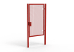 A Red 2.4m high x 1.5m Wide Single Leaf 358 Apollo Security Gate with Quick Exit Digilock