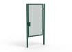 A Green 2.4m high x 1.5m Wide Single Leaf 358 Apollo Security Gate with Latch Lock Handles