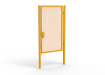 A Yellow 2.4m high x 1.5m Wide Single Leaf 358 Apollo Security Gate with Unislide Latch