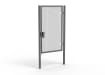 A Grey 2.4m high x 1.5m Wide Single Leaf 358 Apollo Security Gate with Latch Lock Handles