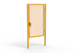 A Yellow 2.4m high x 1.5m Wide Single Leaf 358 Apollo Security Gate with Latch Lock