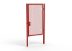 A Red 2.4m high x 1.5m Wide Single Leaf 358 Apollo Security Gate with Unislide Latch