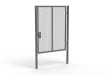 A Grey 2.4m high x 2.0m Wide Single Leaf 358 Apollo Security Gate with Unislide Latch