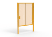 A Yellow 2.4m high x 2.0m Wide Single Leaf 358 Apollo Security Gate with Unislide Latch