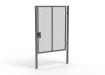 A Grey 2.4m high x 2.0m Wide Single Leaf 358 Apollo Security Gate with Latch Lock