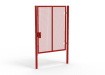 A Red 2.4m high x 2.0m Wide Single Leaf 358 Apollo Security Gate with Latch Lock