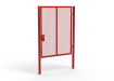 A Red 2.4m high x 2.0m Wide Single Leaf 358 Apollo Security Gate with Unislide Latch