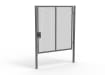 A Grey 2.4m high x 2.5m Wide Single Leaf 358 Apollo Security Gate with Quick Exit Digilock
