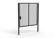 A Black 2.4m high x 2.5m Wide Single Leaf 358 Apollo Security Gate with Unislide Latch