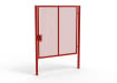 A Red 2.4m high x 2.5m Wide Single Leaf 358 Apollo Security Gate with Latch Lock 