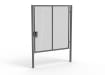 A Grey 2.4m high x 2.5m Wide Single Leaf 358 Apollo Security Gate with Latch Lock Handles