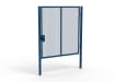 A Blue 2.4m high x 2.5m Wide Single Leaf 358 Apollo Security Gate with Quick Exit Digilock