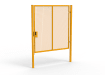 A Yellow 2.4m high x 2.5m Wide Single Leaf 358 Apollo Security Gate with Latch Lock 