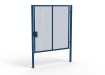 A Blue 2.4m high x 2.5m Wide Single Leaf 358 Apollo Security Gate with Latch Lock 