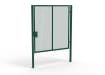 A Green 2.4m high x 2.5m Wide Single Leaf 358 Apollo Security Gate with Latch Lock 