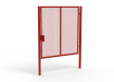 A Red 2.4m high x 2.5m Wide Single Leaf 358 Apollo Security Gate with Quick Exit Digilock