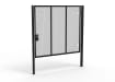 A Black 2.4m high x 3.0m Wide Single Leaf 358 Apollo Security Gate with Unislide Latch