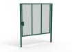 A Green 2.4m high x 3.0m Wide Single Leaf 358 Apollo Security Gate with Latch Lock Handles
