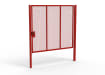 A Red 2.4m high x 3.0m Wide Single Leaf 358 Apollo Security Gate with Quick Exit Digilock