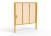 A Yellow 2.4m high x 3.0m Wide Single Leaf 358 Apollo Security Gate with Unislide Latch
